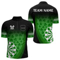 Black And Green Clovers Luckiest Shamrock Dart Custom St Patrick Day Dart