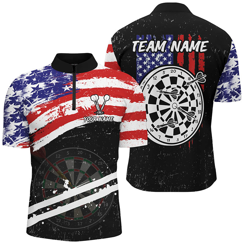 Personalized Retro US Flag Darts Board Men Darts Custom Patriotic Darts Team