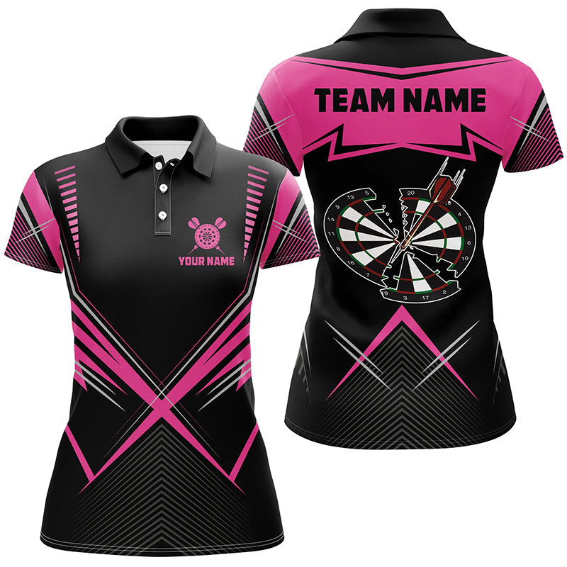 Funny Crack Darts Board Custom Darts and Quarter-Zip, Pink Darts Team