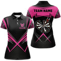 Funny Crack Darts Board Custom Darts and Quarter-Zip, Pink Darts Team