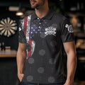 Smoke American Flag Darts, Quarter-Zip Custom Patriotic Dart Dart