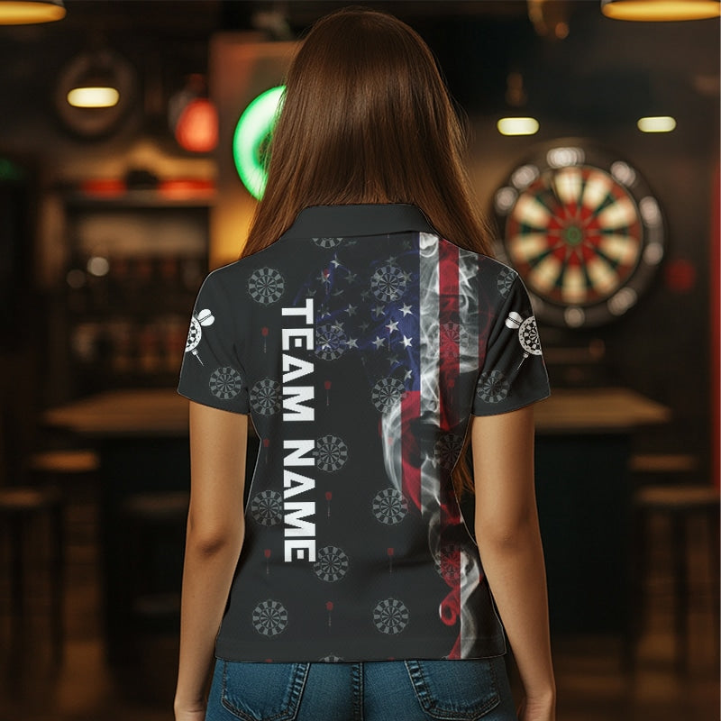 Smoke American Flag Darts, Quarter-Zip Custom Patriotic Dart Dart