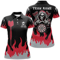 Personalized Dart Arrow And Flame Pattern Custom Men Dart, Death Skeleton Scary Dart