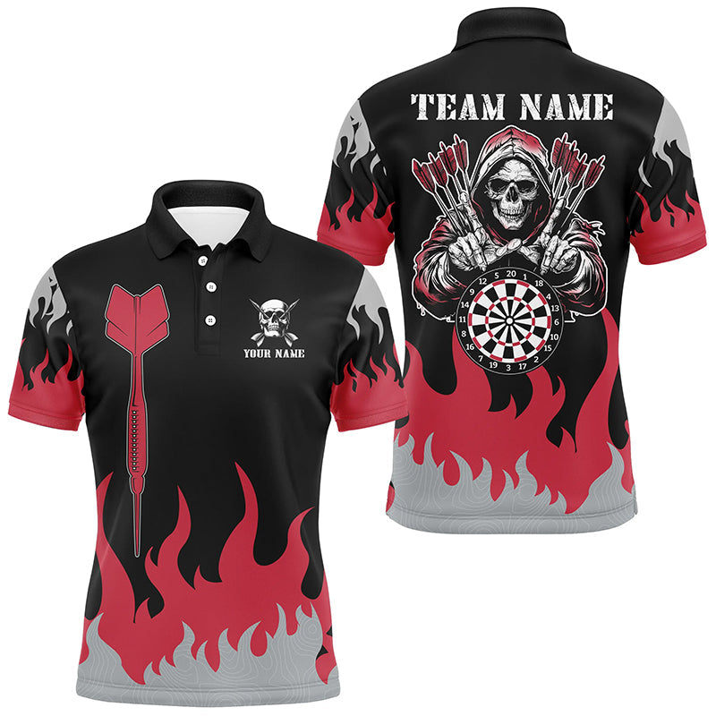 Personalized Dart Arrow And Flame Pattern Custom Men Dart, Death Skeleton Scary Dart