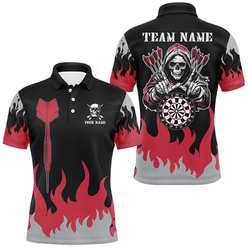 Personalized Dart Arrow And Flame Pattern Custom Men Dart, Death Skeleton Scary Dart