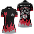 Personalized Dart Arrow And Flame Pattern Custom Men Dart, Death Skeleton Scary Dart