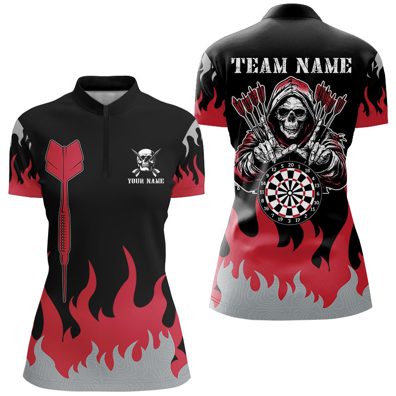 Personalized Dart Arrow And Flame Pattern Custom Men Dart, Death Skeleton Scary Dart