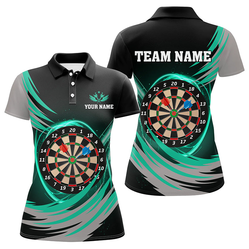 Personalized Black Turquoise Lighting Dart Board 3D Men Darts Custom Darts Team