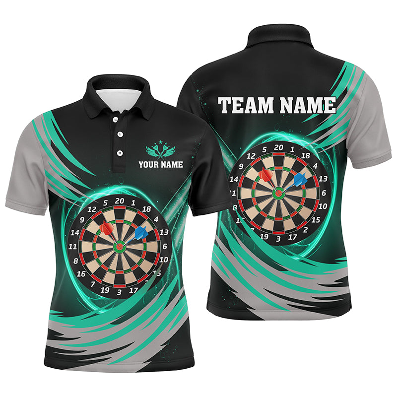 Personalized Black Turquoise Lighting Dart Board 3D Men Darts Custom Darts Team