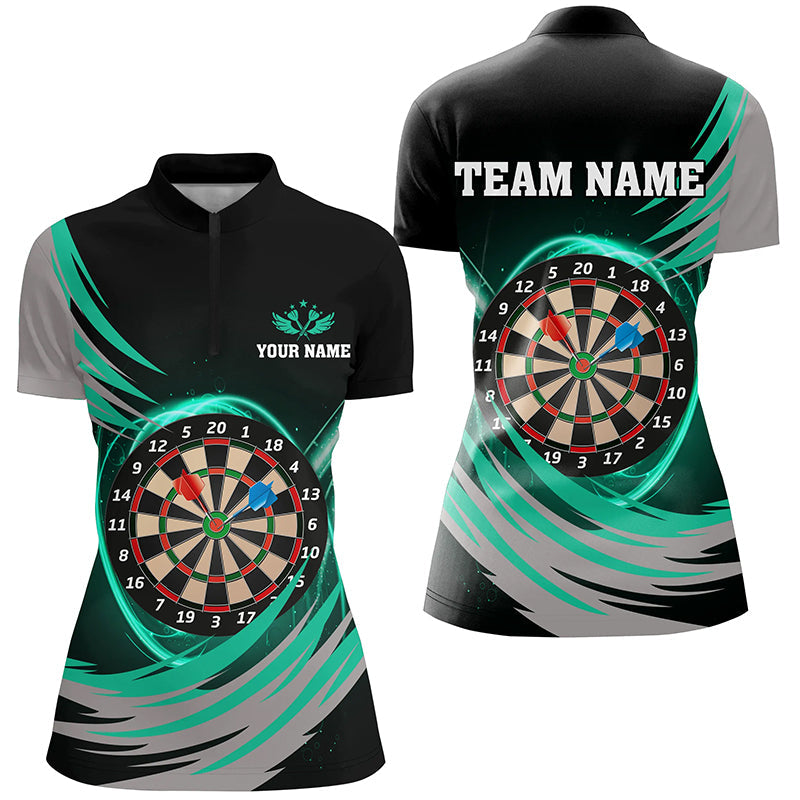Personalized Black Turquoise Lighting Dart Board 3D Men Darts Custom Darts Team
