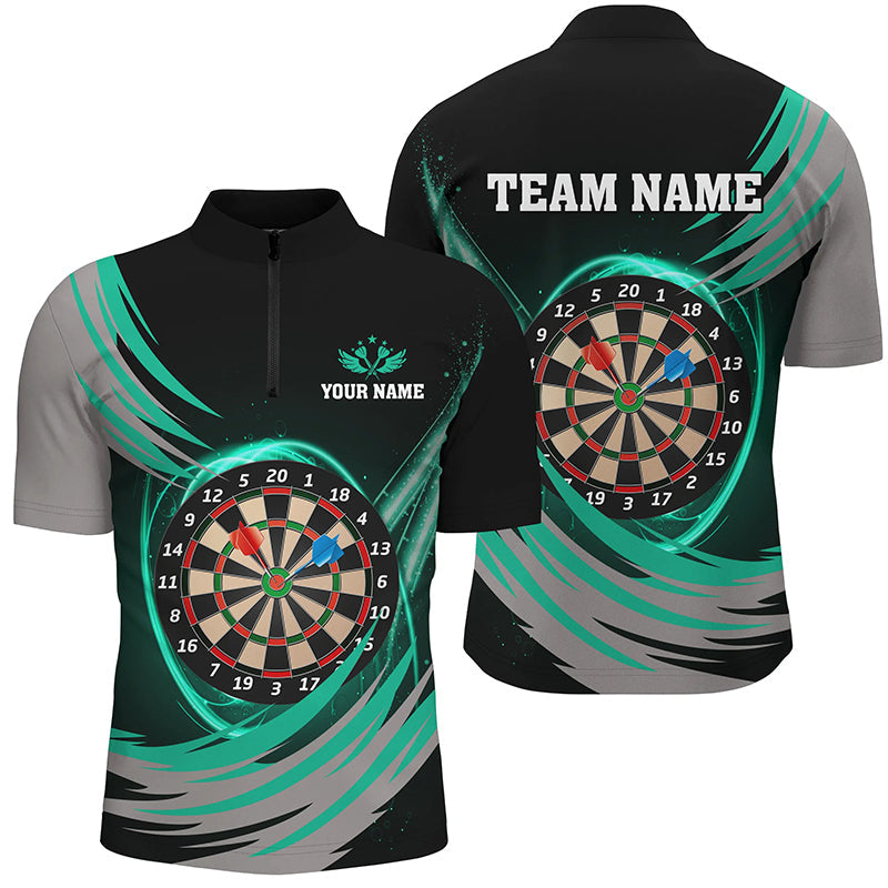 Personalized Black Turquoise Lighting Dart Board 3D Men Darts Custom Darts Team
