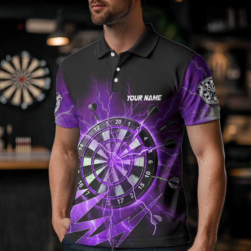 Personalized Purple Dartboard Thunder Storm Lighting Dart Custom Team Dart
