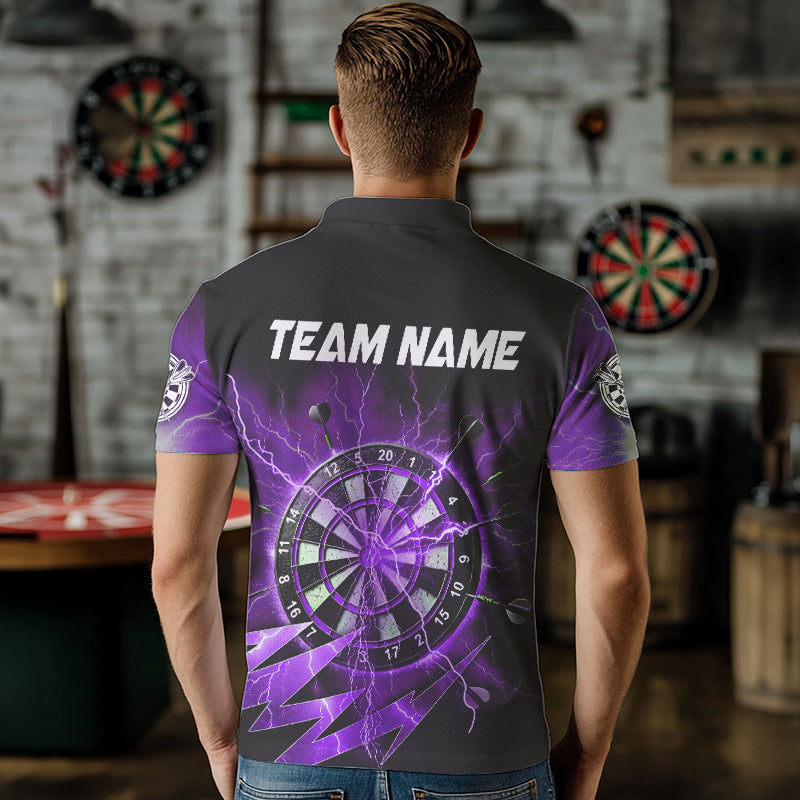 Personalized Purple Dartboard Thunder Storm Lighting Dart Custom Team Dart