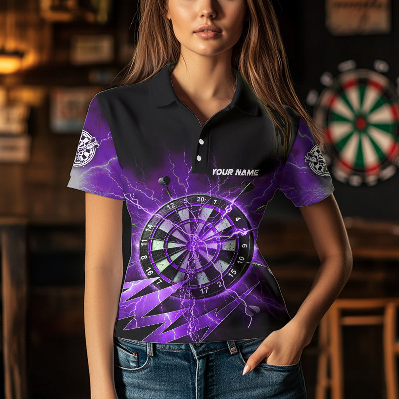 Personalized Purple Dartboard Thunder Storm Lighting Dart Custom Team Dart