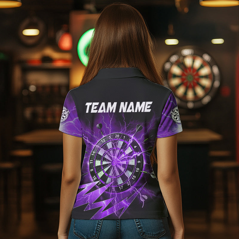 Personalized Purple Dartboard Thunder Storm Lighting Dart Custom Team Dart