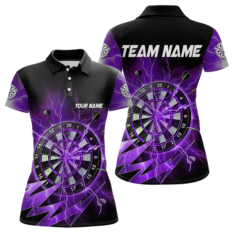 Personalized Purple Dartboard Thunder Storm Lighting Dart Custom Team Dart