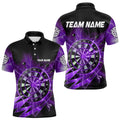 Personalized Purple Dartboard Thunder Storm Lighting Dart Custom Team Dart