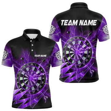 Personalized Purple Dartboard Thunder Storm Lighting Dart Custom Team Dart
