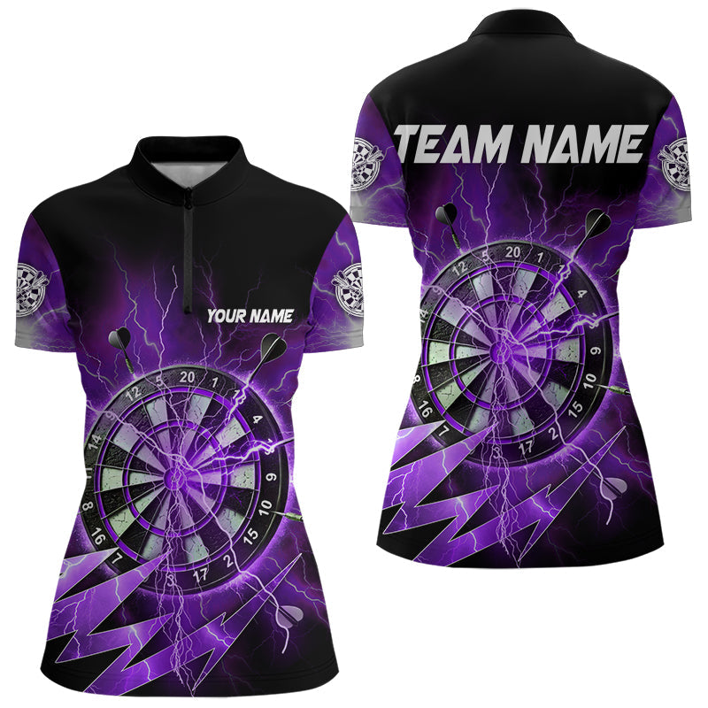 Personalized Purple Dartboard Thunder Storm Lighting Dart Custom Team Dart
