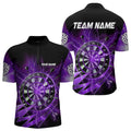 Personalized Purple Dartboard Thunder Storm Lighting Dart Custom Team Dart