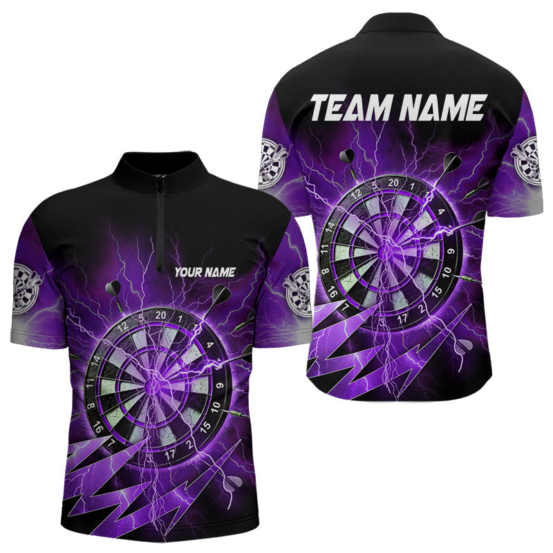 Personalized Purple Dartboard Thunder Storm Lighting Dart Custom Team Dart