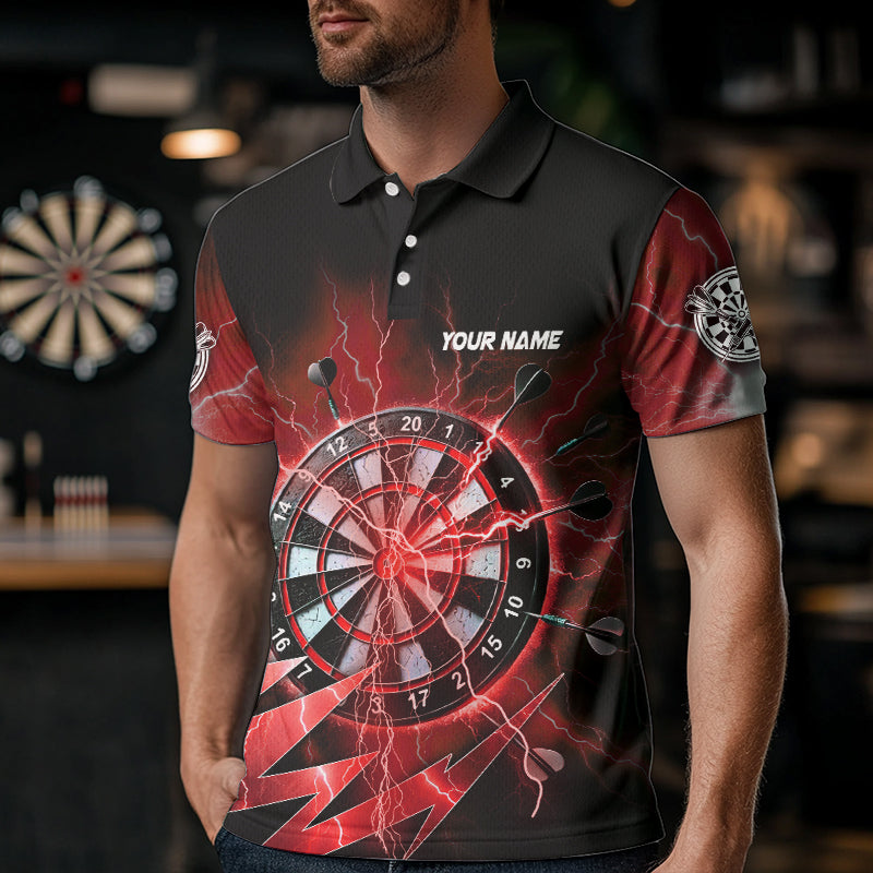 Personalized Red Dartboard Thunder Storm Lighting Dart Custom Team Dart