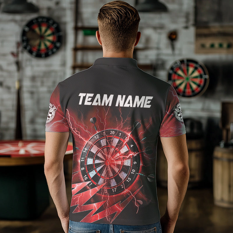 Personalized Red Dartboard Thunder Storm Lighting Dart Custom Team Dart