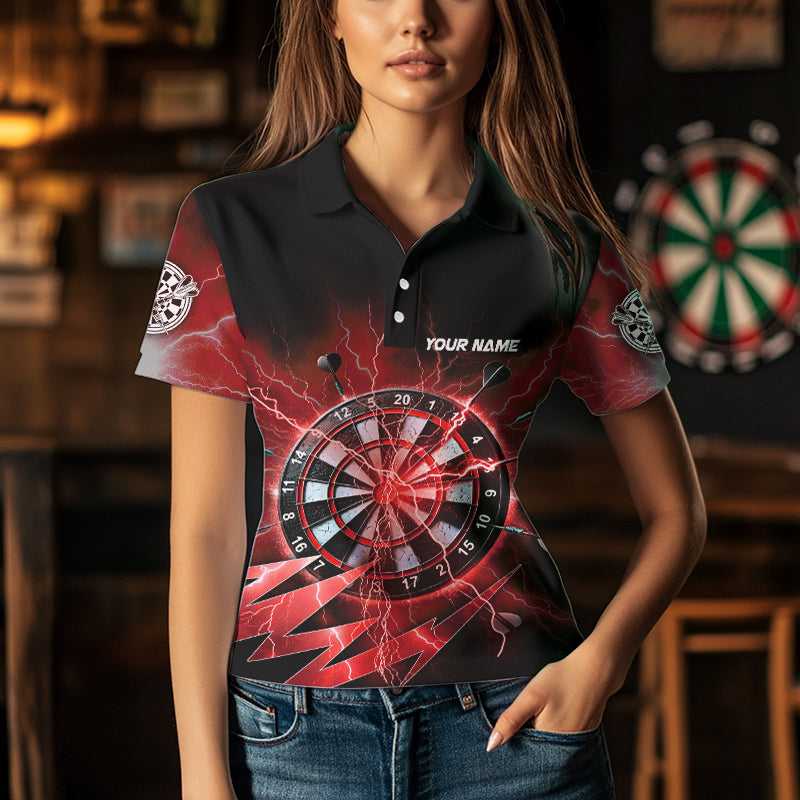 Personalized Red Dartboard Thunder Storm Lighting Dart Custom Team Dart