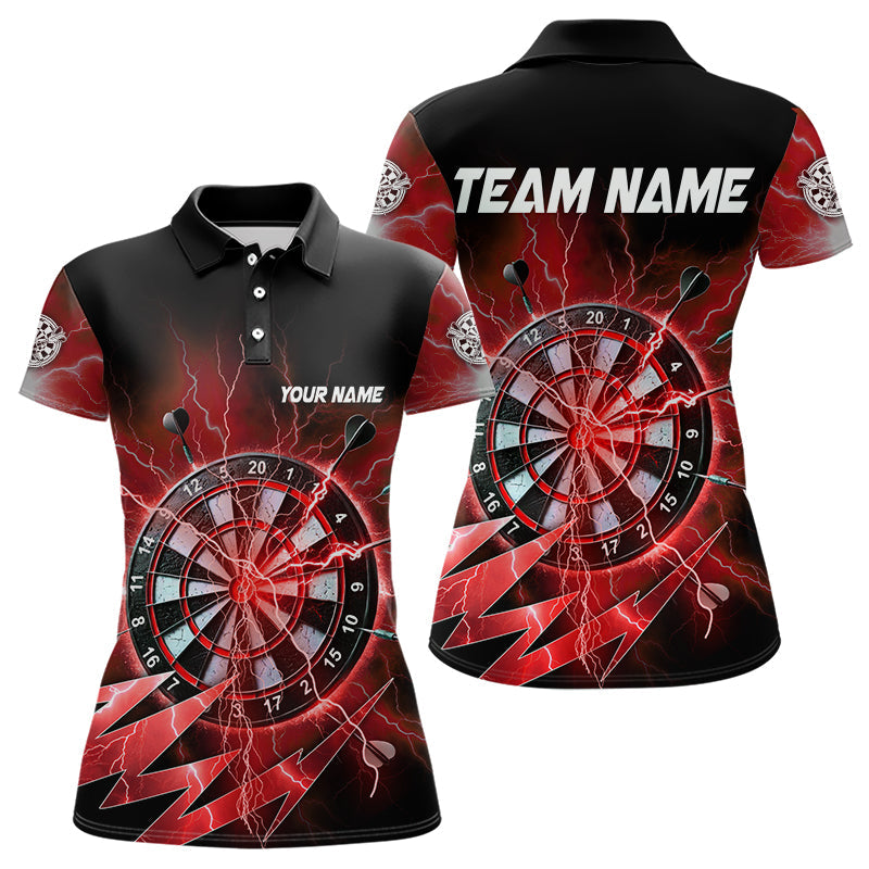 Personalized Red Dartboard Thunder Storm Lighting Dart Custom Team Dart