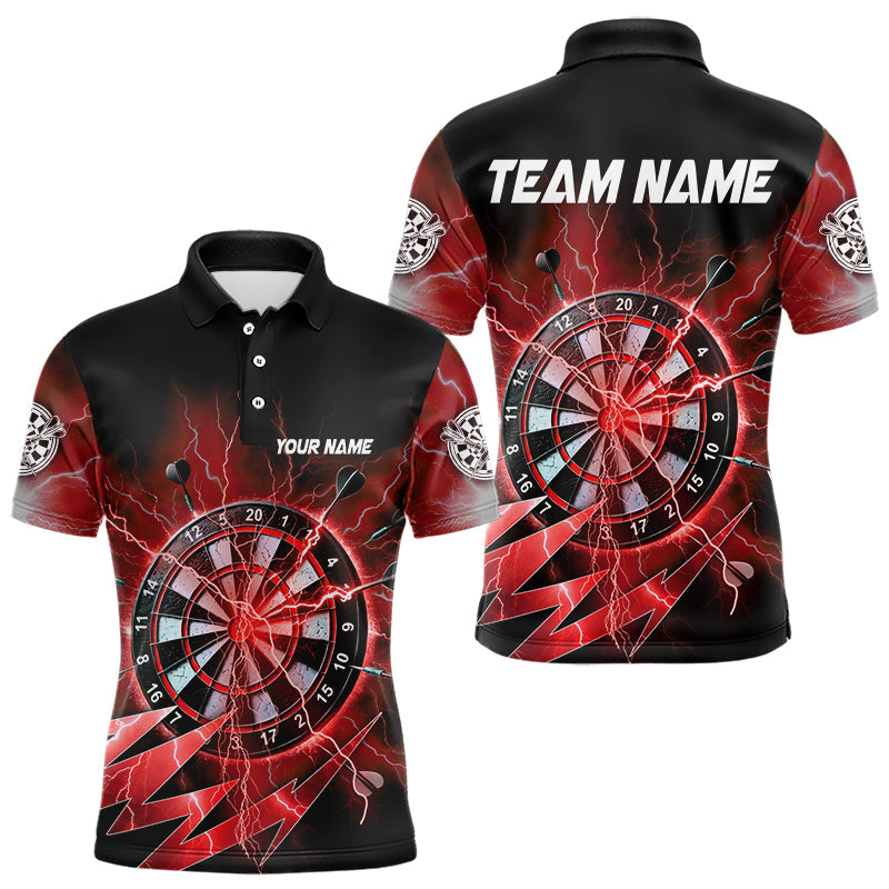 Personalized Red Dartboard Thunder Storm Lighting Dart Custom Team Dart