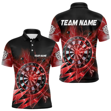 Personalized Red Dartboard Thunder Storm Lighting Dart Custom Team Dart
