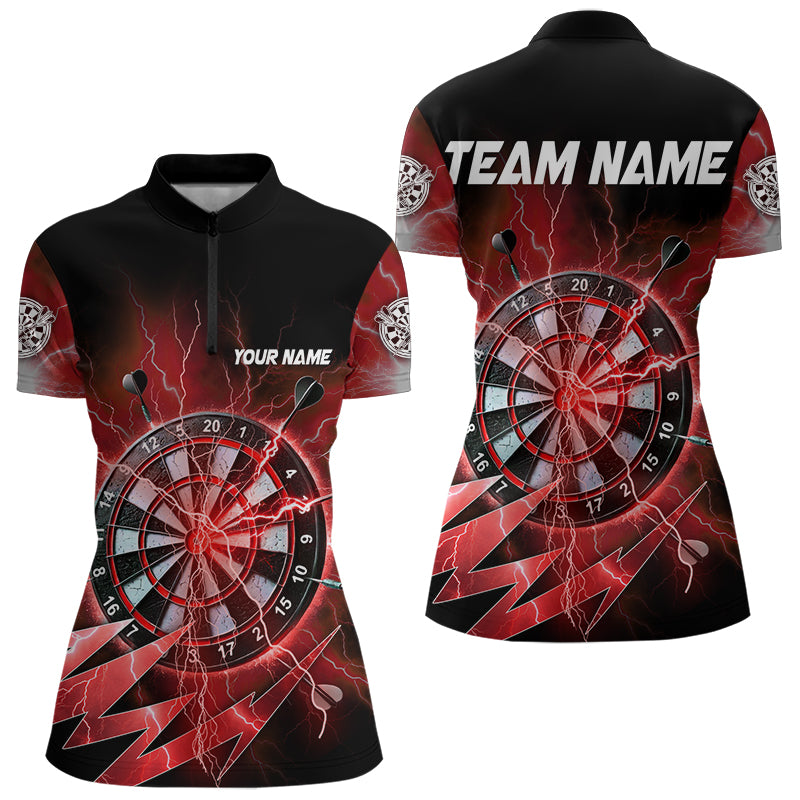 Personalized Red Dartboard Thunder Storm Lighting Dart Custom Team Dart