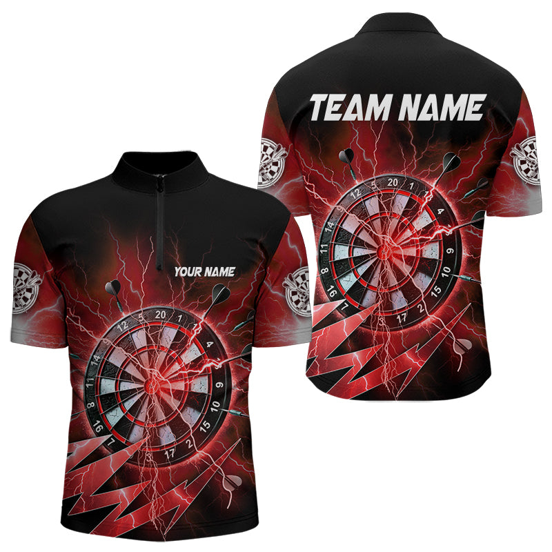 Personalized Red Dartboard Thunder Storm Lighting Dart Custom Team Dart