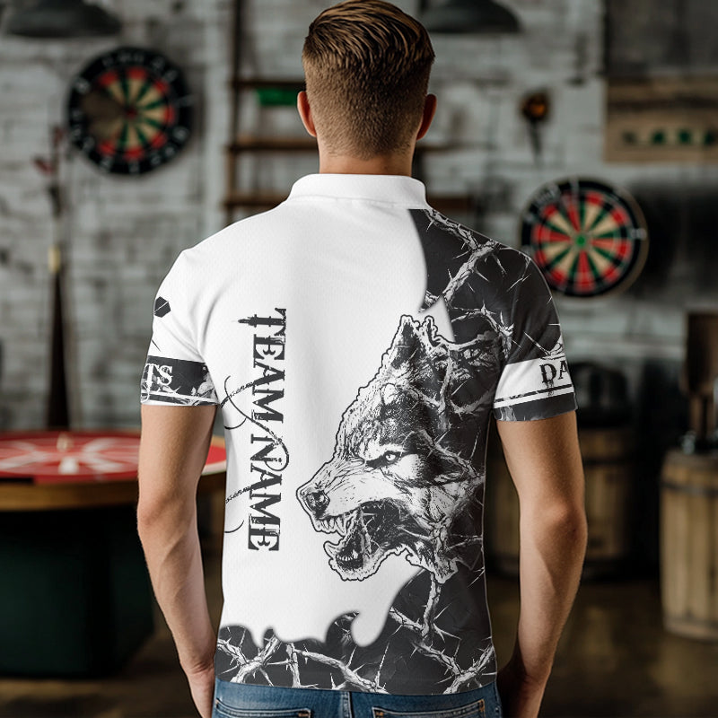 White Black Thorny Camo Wolf Dart Custom Camouflage Dart Team Dart