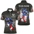Personalized Grey Grunge American Flag Darts Custom Patriotic Darts Team