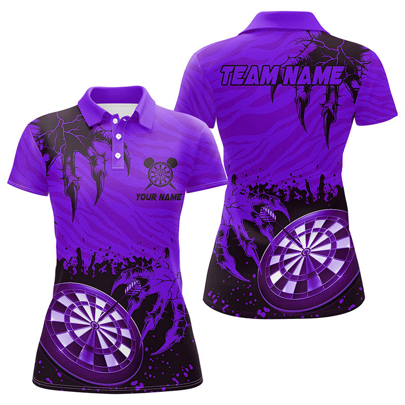 Funny Claw Dartboard Purple Men Darts and Quarter-Zip Custom Team League Darts