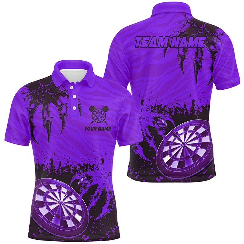 Funny Claw Dartboard Purple Men Darts and Quarter-Zip Custom Team League Darts