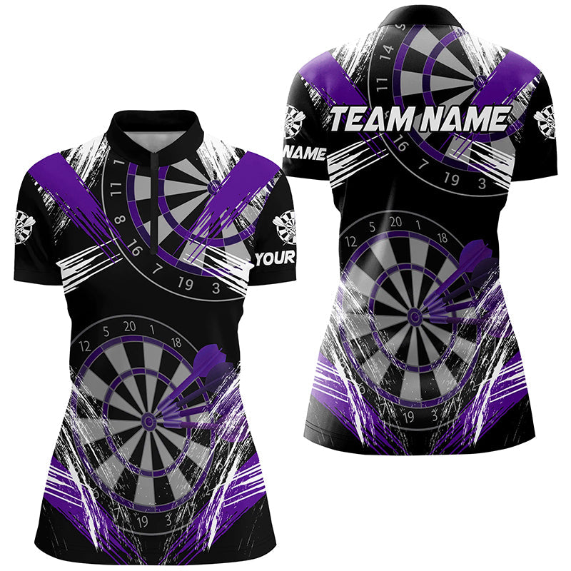 Personalized Darts Tournament Grunge Style Darts Custom Darts Team |Purple