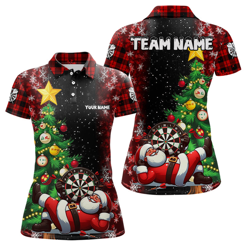 Black And Red Funny Santa Christmas Dart Custom Christmas Pine Tree Xmas Dart Outfit