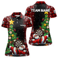 Black And Red Funny Santa Christmas Dart Custom Christmas Pine Tree Xmas Dart Outfit