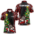 Black And Red Funny Santa Christmas Dart Custom Christmas Pine Tree Xmas Dart Outfit