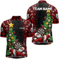 Black And Red Funny Santa Christmas Dart Custom Christmas Pine Tree Xmas Dart Outfit
