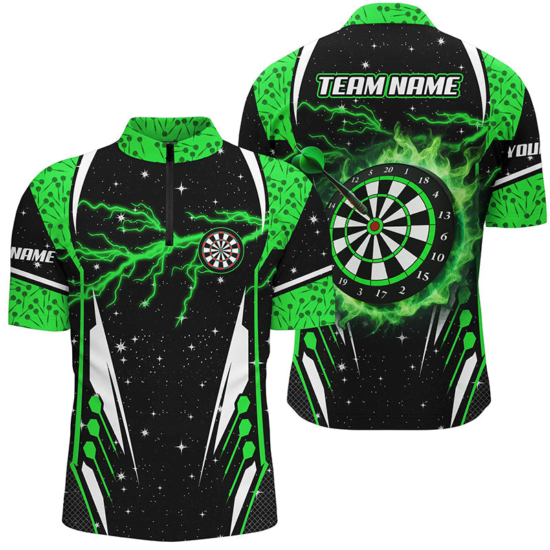 Personalized Thunder Lightning Green Dart Men Custom Team League Dart