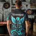 Personalized Turquoise Black Darts Arrow Wings Dart Custom Dart Team Outfit