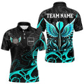 Personalized Turquoise Black Darts Arrow Wings Dart Custom Dart Team Outfit