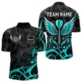 Personalized Turquoise Black Darts Arrow Wings Dart Custom Dart Team Outfit