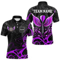 Personalized Purple Black Darts Arrow Wings Dart Custom Dart Team Outfit