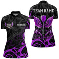 Personalized Purple Black Darts Arrow Wings Dart Custom Dart Team Outfit