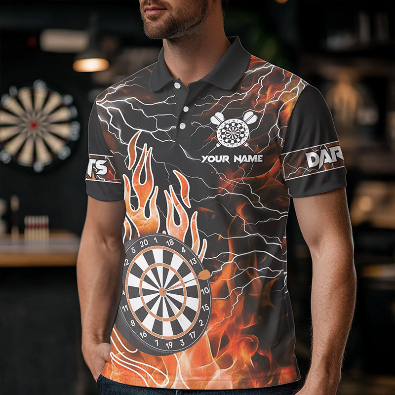 Orange Dart Board Fire Flame Custom Eagle Dart, Thunder Lightning Dart Team