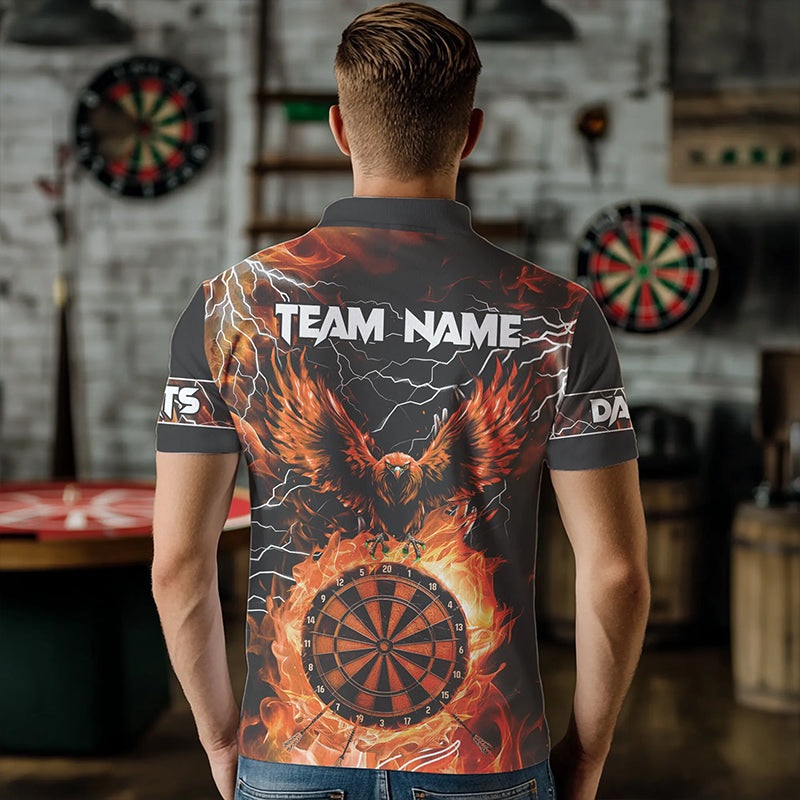 Orange Dart Board Fire Flame Custom Eagle Dart, Thunder Lightning Dart Team